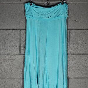 Coldwater Creek Turquoise Long Maxi Dress w/Elastic Waist - XS 4-6